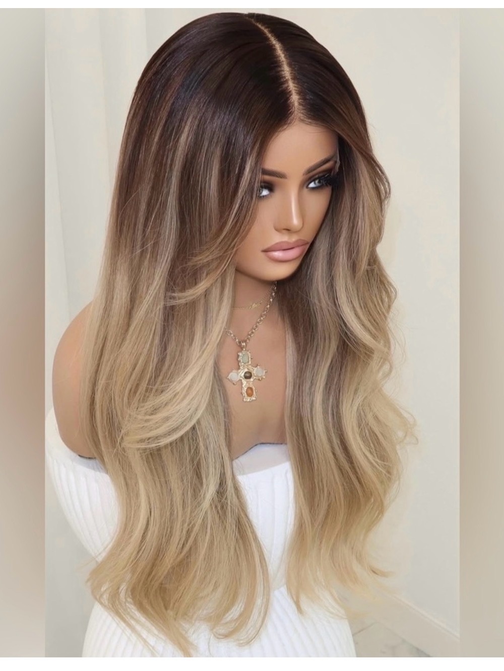 Remi, human hair, brown, blonde ombre 26”